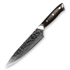 Faca Chef 8" Majestic Acabamento Aço-Damasco