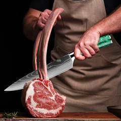 Faca Chef 8" Lime Elegance Acabamento Aço-Damasco