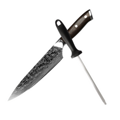 Faca Chef 8" Majestic Acabamento Aço-Damasco