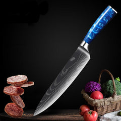 Faca Chef 8" Royal Elegance Acabamento Aço-Damasco