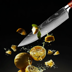 Faca Chef 8” Classic Elegance Acabamento em Aço-Damasco